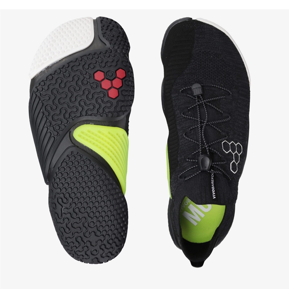 Vivo barefoot Men's Black and Neon Green Athletic Shoes